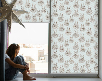 Blackout roller blind for window Rabbits