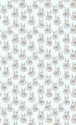 Blackout roller blind for window rabbits design