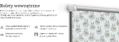 Blackout roller blind for window rabbits design