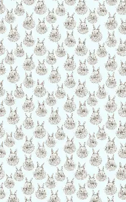 Blackout roller blind for window rabbits design