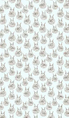 Blackout roller blind for window rabbits design
