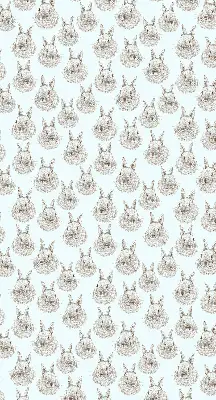 Blackout roller blind for window rabbits design