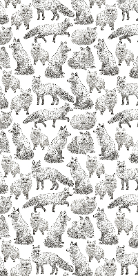Fabric roller blind for window Gray foxes