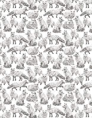 Fabric roller blind for window Gray foxes