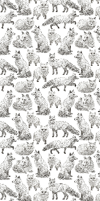 Fabric roller blind for window Gray foxes