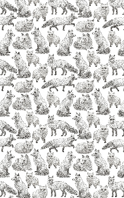 Fabric roller blind for window Gray foxes
