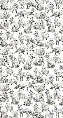 Fabric roller blind for window Gray foxes