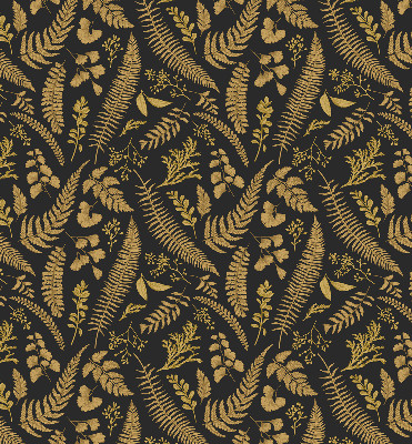 Blackout roller blind Yellow ferns
