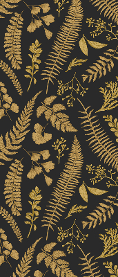 Blackout roller blind Yellow ferns