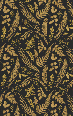 Blackout roller blind Yellow ferns