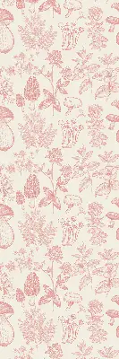 Blackout roller blind with drawn mushrooms pattern