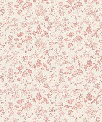 Blackout roller blind for window Drawn mushrooms