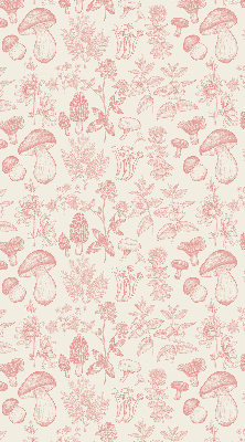 Blackout roller blind for window Drawn mushrooms