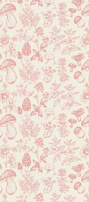 Blackout roller blind for window Drawn mushrooms