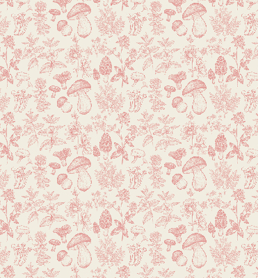 Blackout roller blind for window Drawn mushrooms