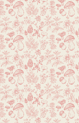 Blackout roller blind for window Drawn mushrooms