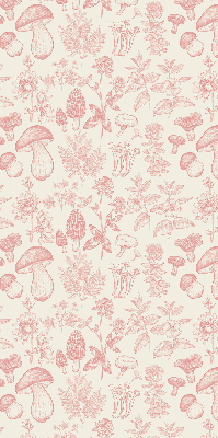 Blackout roller blind for window Drawn mushrooms