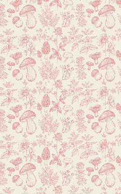 Blackout roller blind for window Drawn mushrooms