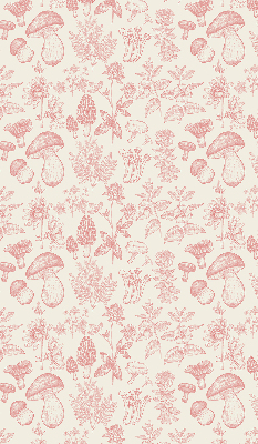 Blackout roller blind for window Drawn mushrooms