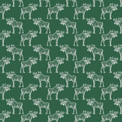 Fabric roller blind for window Green moose