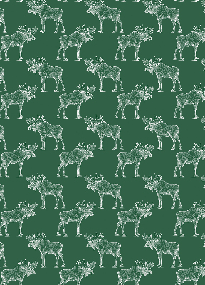 Fabric roller blind for window Green moose