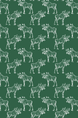 Fabric roller blind for window Green moose