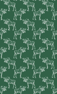 Fabric roller blind for window Green moose
