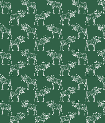 Fabric roller blind for window Green moose