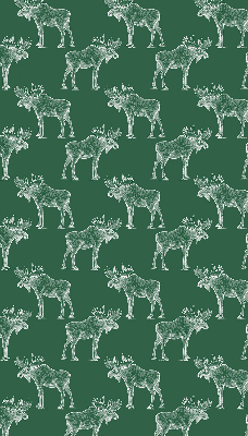 Fabric roller blind for window Green moose