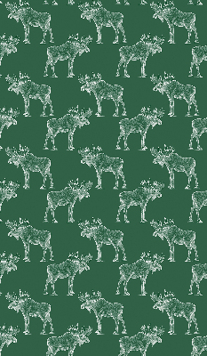 Fabric roller blind for window Green moose