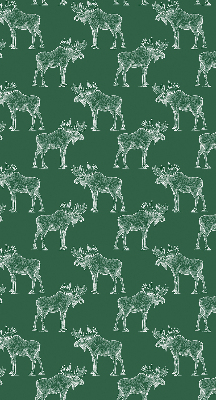 Fabric roller blind for window Green moose