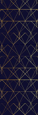 Blackout roller blind Yellow lines connected into triangles