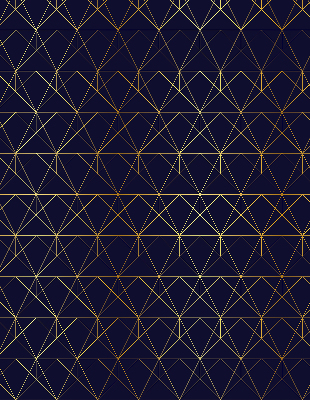 Blackout roller blind Yellow lines connected into triangles