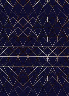 Blackout roller blind Yellow lines connected into triangles