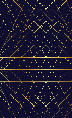 Blackout roller blind Yellow lines connected into triangles