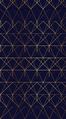Blackout roller blind Yellow lines connected into triangles
