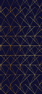 Blackout roller blind Yellow lines connected into triangles