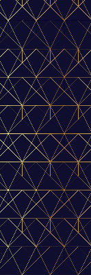 Blackout roller blind Yellow lines connected into triangles