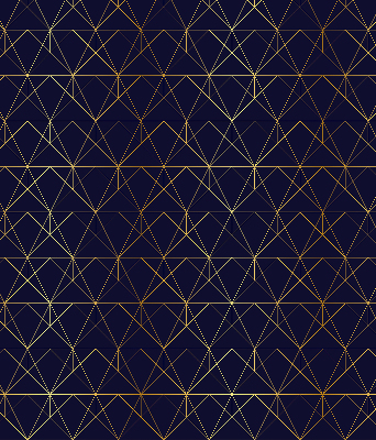 Blackout roller blind Yellow lines connected into triangles