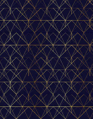 Blackout roller blind Yellow lines connected into triangles