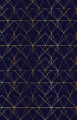 Blackout roller blind Yellow lines connected into triangles