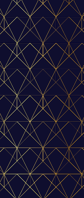 Blackout roller blind Yellow lines connected into triangles