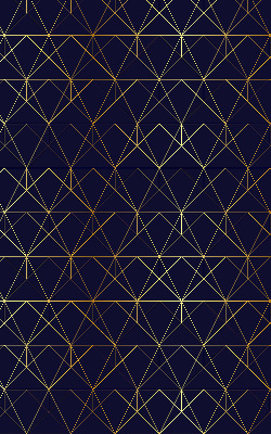 Blackout roller blind Yellow lines connected into triangles