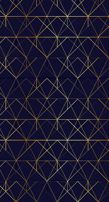 Blackout roller blind Yellow lines connected into triangles
