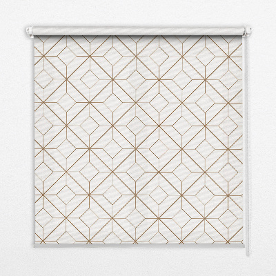 Fabric roller blind for window Brown pattern