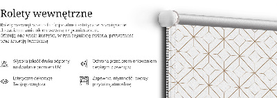 Fabric roller blind for window Brown pattern