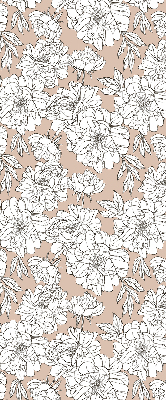Blackout roller blind Drawn flowers
