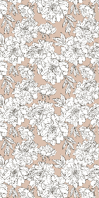 Blackout roller blind Drawn flowers