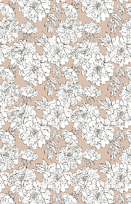 Blackout roller blind Drawn flowers
