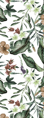 Blackout roller blind with exotic nature print